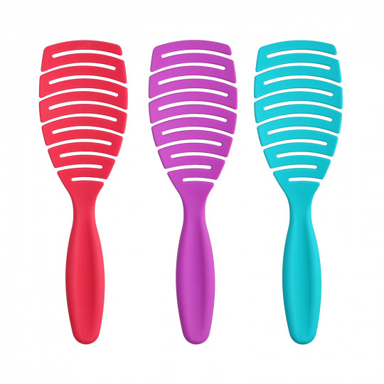 ilū My Happy Color Set di Spazzole per Capelli Hair Styling Professionale Brush Acconciatura Beauty, 3 pz - 1