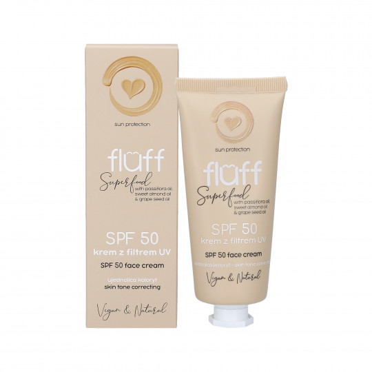 FLUFF Crema equilibrante per il tono della pelle, SPF50/PA++++ 50ml - 1
