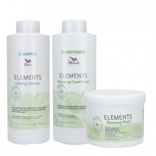 WELLA PROFESSIONALS ELEMENTS Set Shampoo 1000ml + Balsamo 1000ml + Maschera 500ml