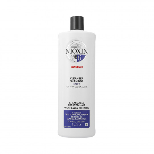 NIOXIN 3D CARE SYSTEM 6 Cleanser Shampoo detergente 1000ml 