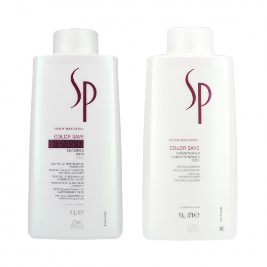 WELLA SP Color Save capelli colorati Shampoo 1000 ml + Balsamo 1000 ml 