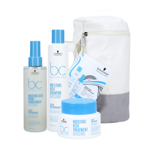 SCHWARZKOPF BONACURE MOISTURE KICK Set di cosmetici idratanti: shampoo 250 ml + balsamo 200 ml + maschera 200 ml
